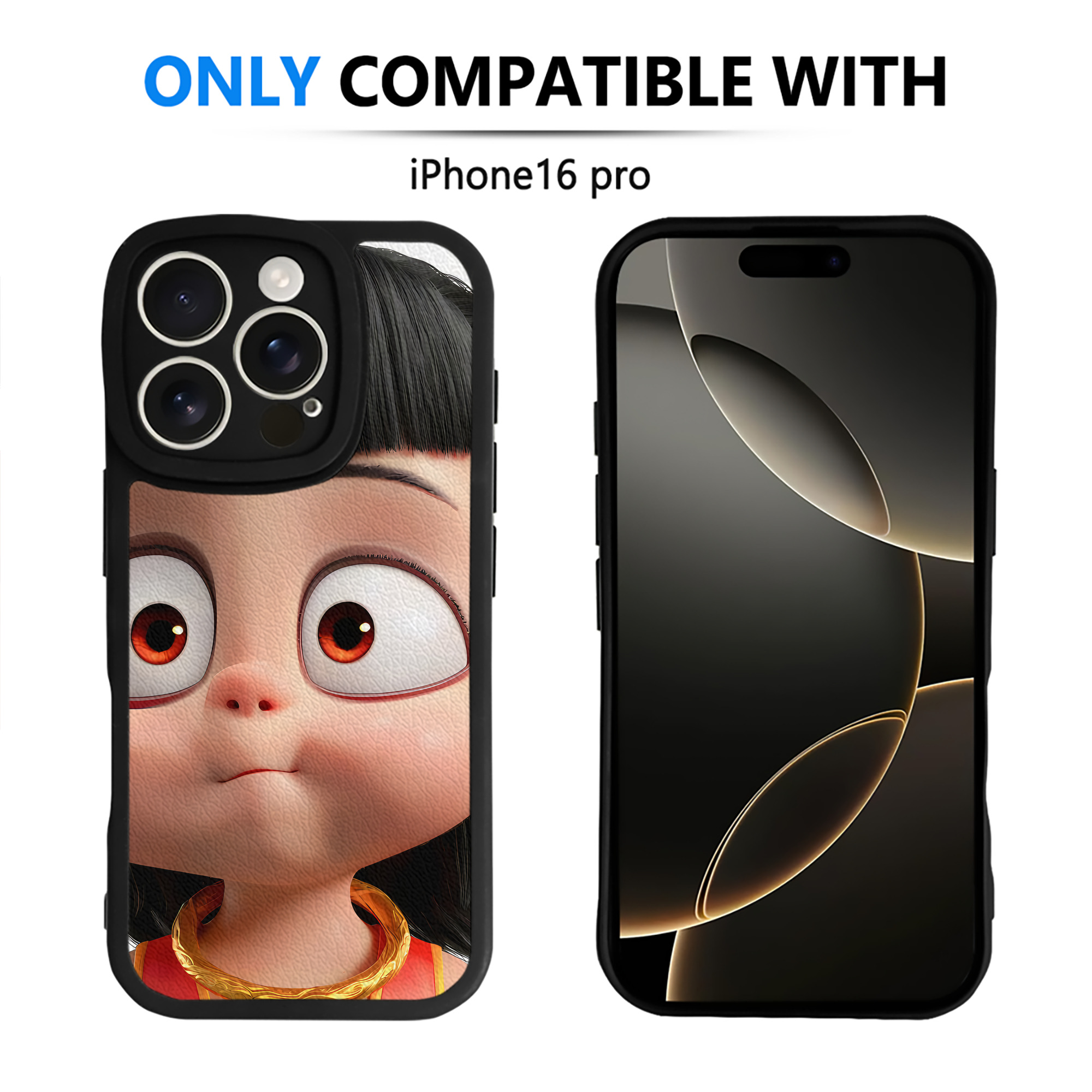 （画像用） Ne Zha 2 ナタ 魔童の大暴れ 【iPhone 16シリーズ対応】シリコンスマホケース（レザー調） 材質：シリコン